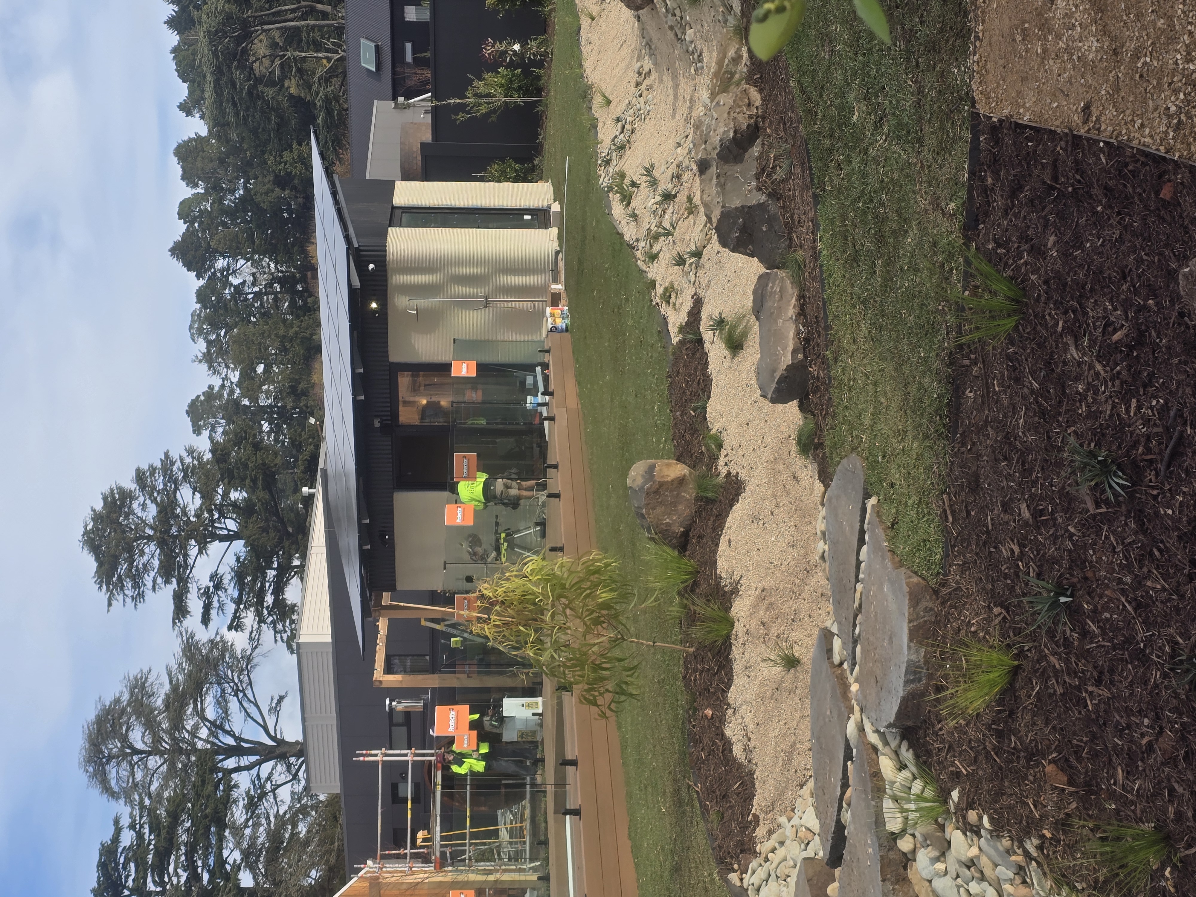 Completed printed structure integrated into a live site